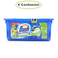 Dash allin1 pods detersivo per lavatrice in monodosi anti-odore 4 confezioni da 26 capsule