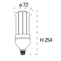 Lampada led bulbo e27 35 w luce bianco fredda 6000k