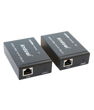 Hdmi Extender Ethernet Cavo Di Rete Lan Over Cat5e Cat6 60 Metri Hdmi 3d 1080p         