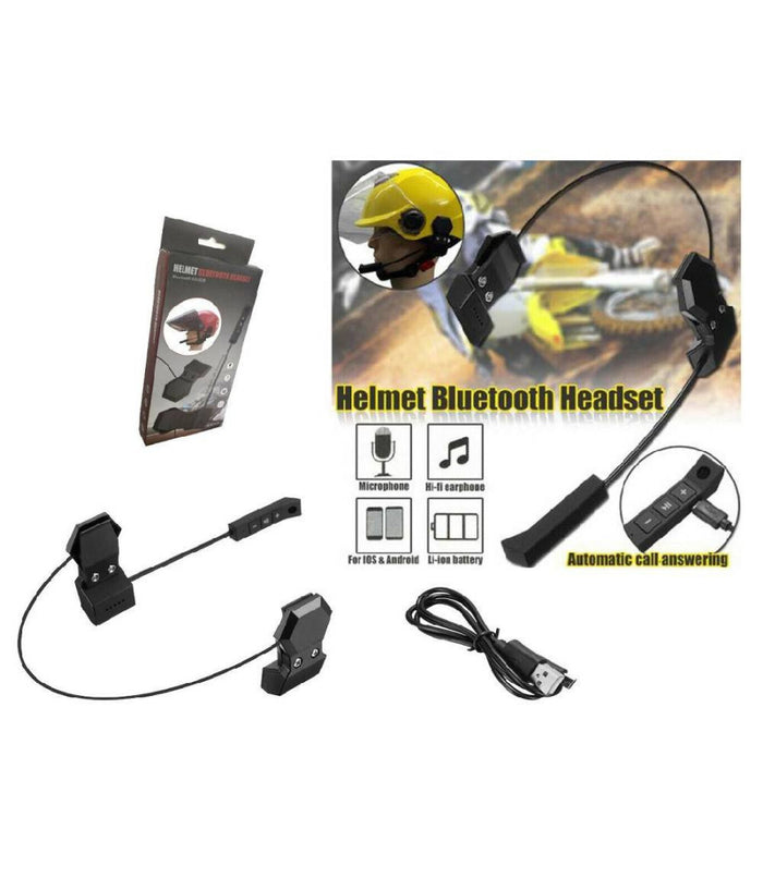 Headset Kit Microfono Auricolare Bluetooth Wireless Esterno Casco Moto Bt9         