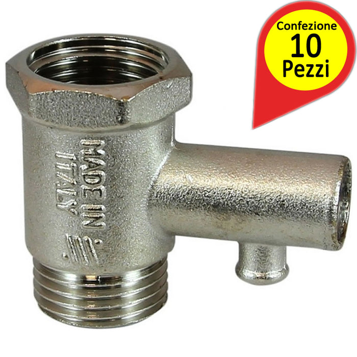 Valvole di sicurezza per scaldabagno boiler mf 1/2 pollice pezzi 10