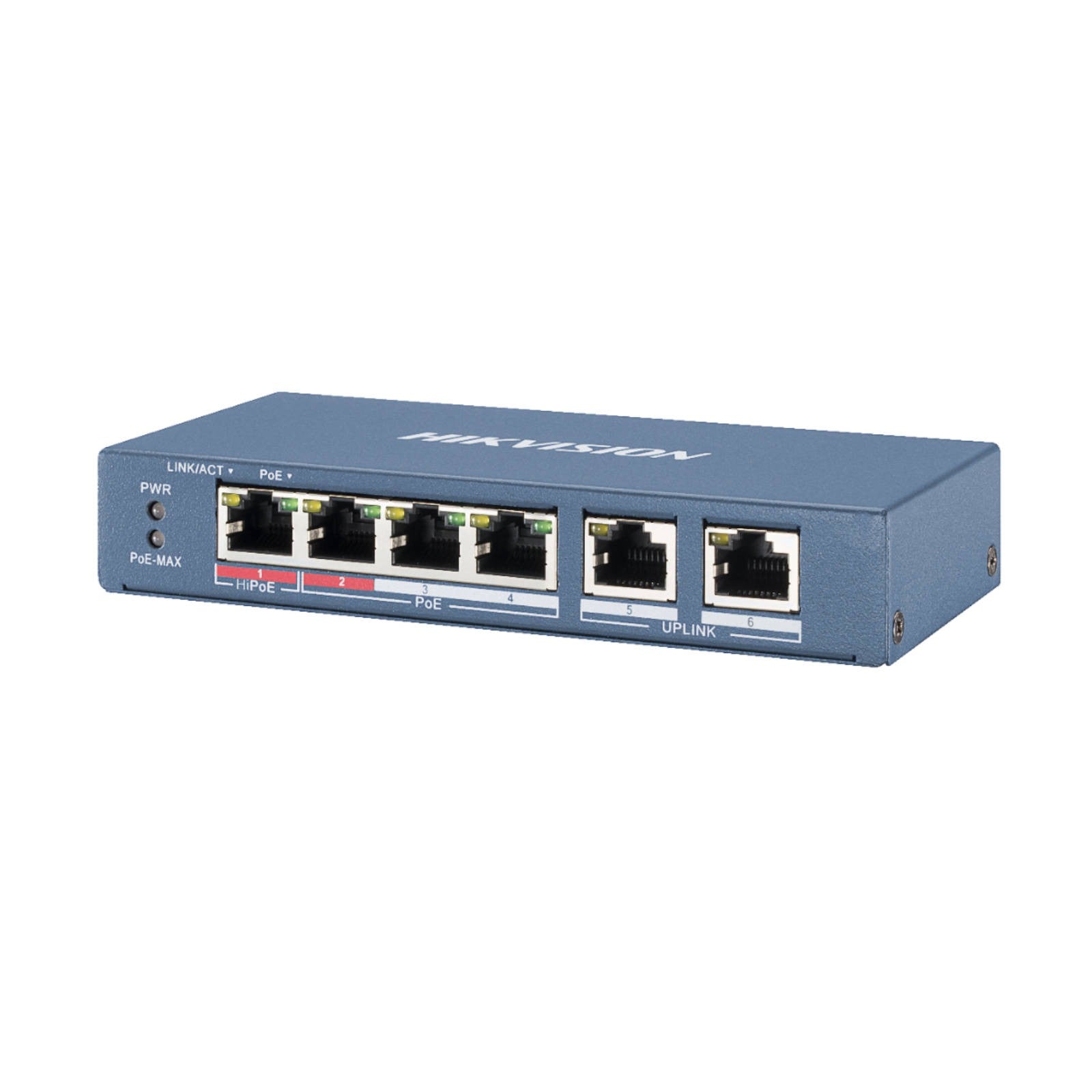 Hikvision Switch 4 Porte PoE Fast Ethernet Unmanaged DS-3E0106HP-E - HIKVISION