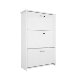 Scarpiera Triplex, Bianco, Truciolare Melaminico, 72x25,5x112 cm, EPIKASA