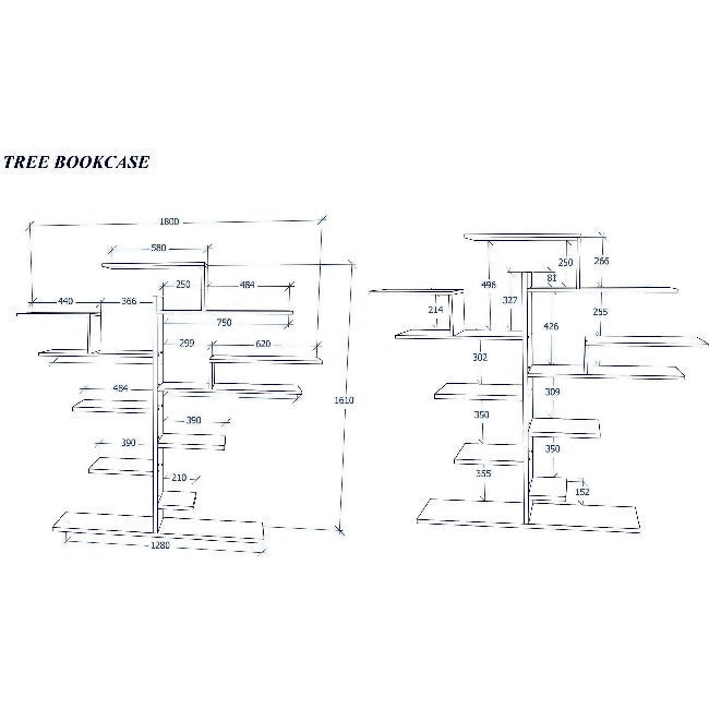 Libreria Albero, Sonoma, Truciolare Melaminico, 180x25x161 cm, EPIKASA