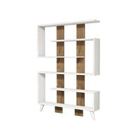 Libreria Jane, Noce, Truciolare Melaminico, 120x22x164 cm, EPIKASA