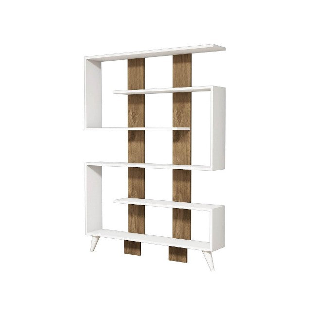 Libreria Jane, Noce, Truciolare Melaminico, 120x22x164 cm, EPIKASA