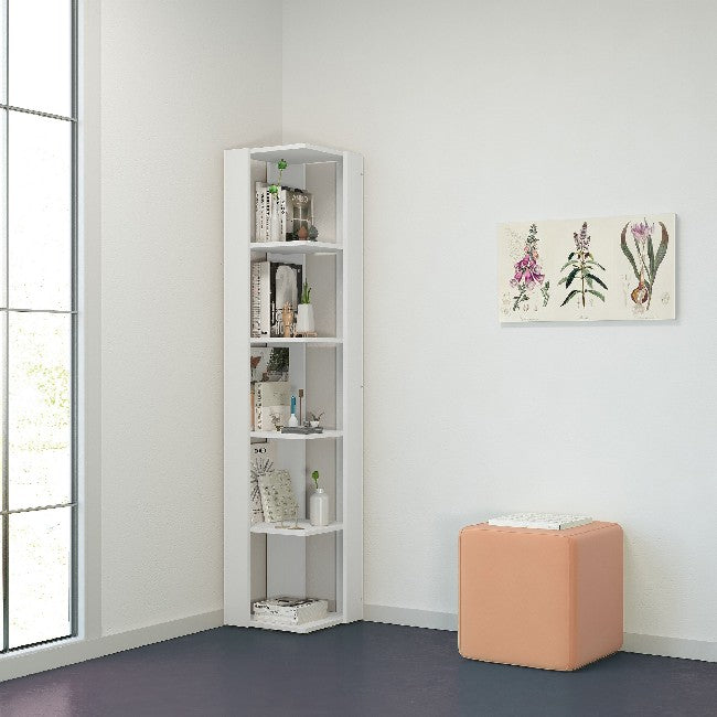 Libreria Seth, Bianco, Truciolare Melaminico, 34x34x161 cm, EPIKASA