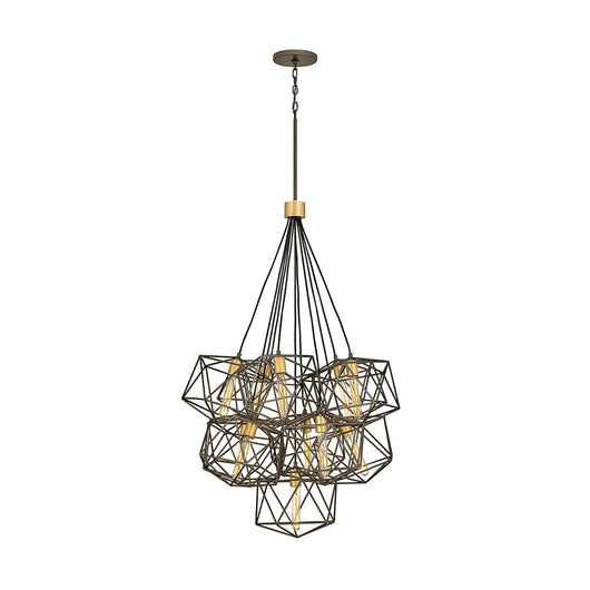 Lampadario Classico Astrid Acciaio Bronzo Metallico Opaco Oro Deluxe 11 Luce E27