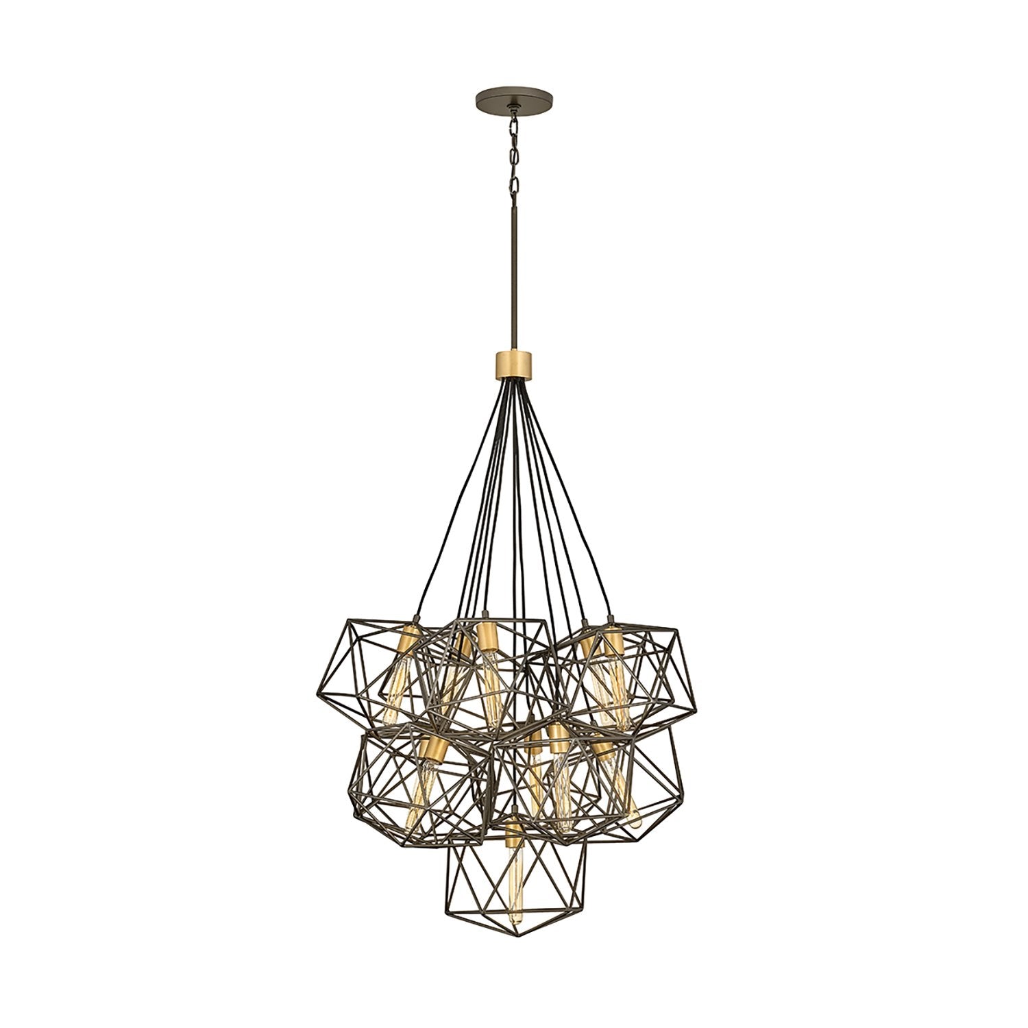 Lampadario Classico Astrid Acciaio Bronzo Metallico Opaco Oro Deluxe 11 Luce E27