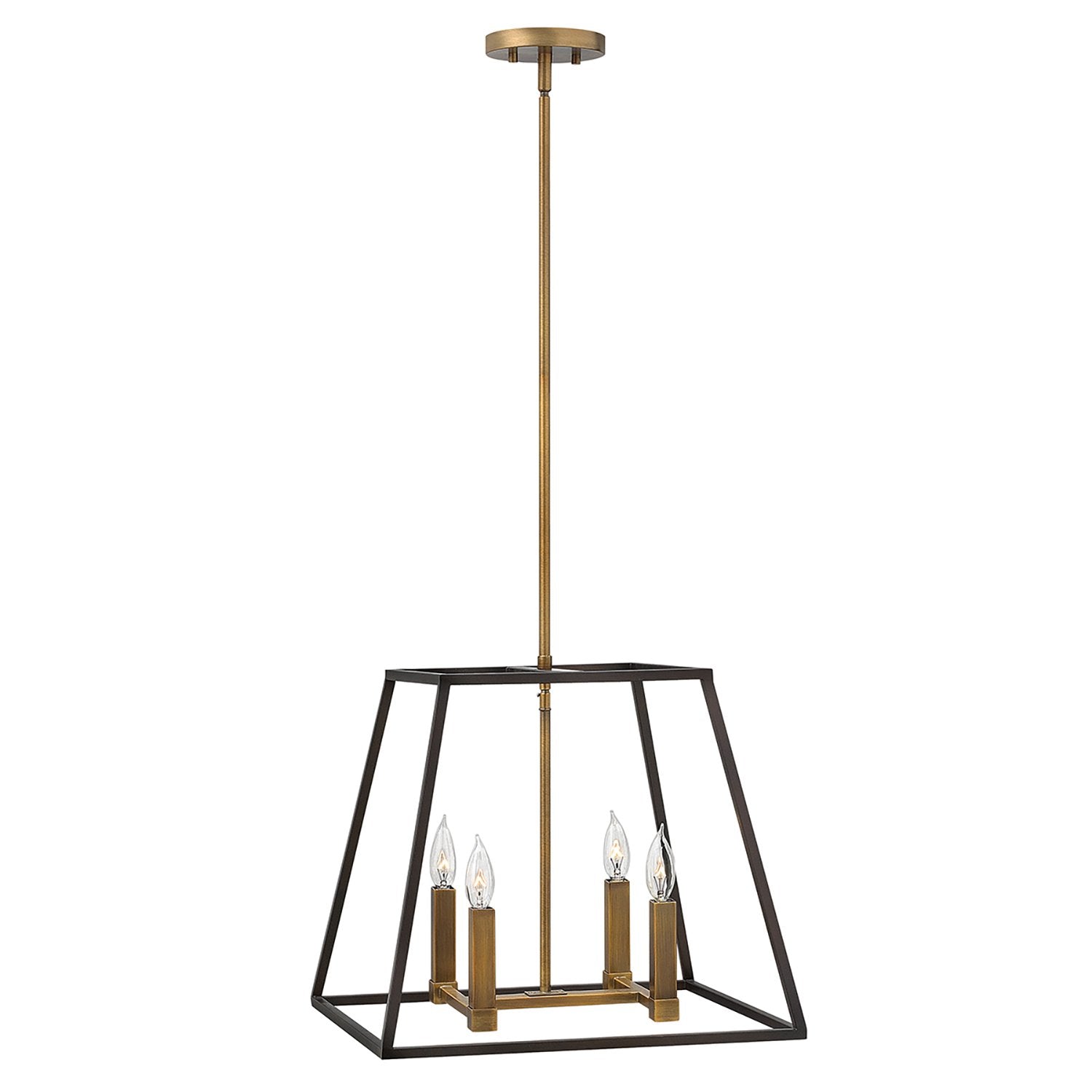 Lampadario Contemporaneo Fu Lighton Acciaio Bronzo Ottone 4 Luci E14