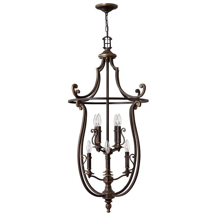 Lampadario Classico Plymouth Acciaio Bronzo Antico 8 Luci E14