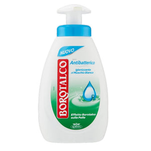 Borotalco sapone con antibatterico igienizzante al muschio bianco 12 flaconi da 250 ml ciascuno