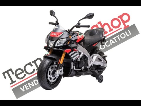 Moto Elettrica per Bambini Aprilia Racing Tuono 12V Ruote in EVA-Tricolore Italy