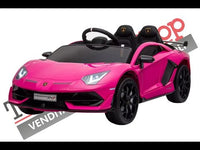 Auto Elettrica per Bambini Lamborghini SV 12V - con verniciatura metallizzata colore Rosa