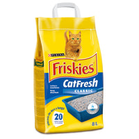 Lettiera friskies cat fresh classic ideale per gatti in confezione da 8 litri