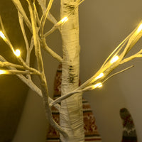 Albero di Natale 17x17x120 cm con 72 Luci LED Bianco