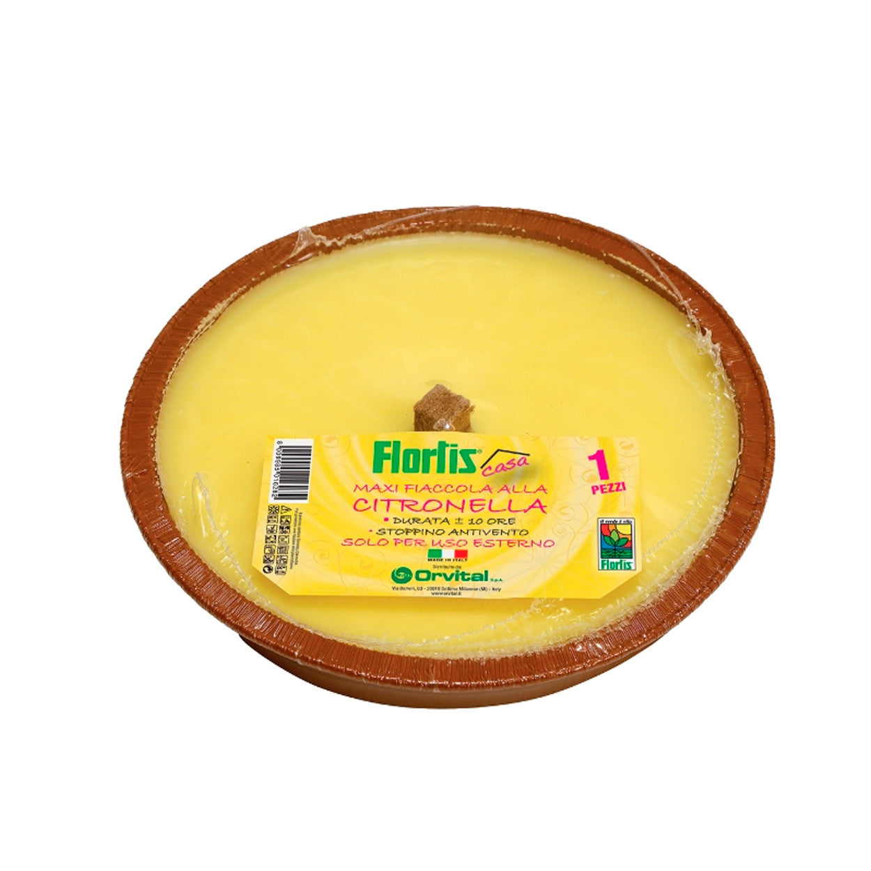 Maxi fiaccola alla citronella rame diam. 16,5 flortis orvital