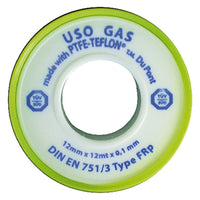 cf nastro teflon per gas 'professionale' 1/2x12 mt. x0,1 mm - cf. 10 rt. 205640nlm