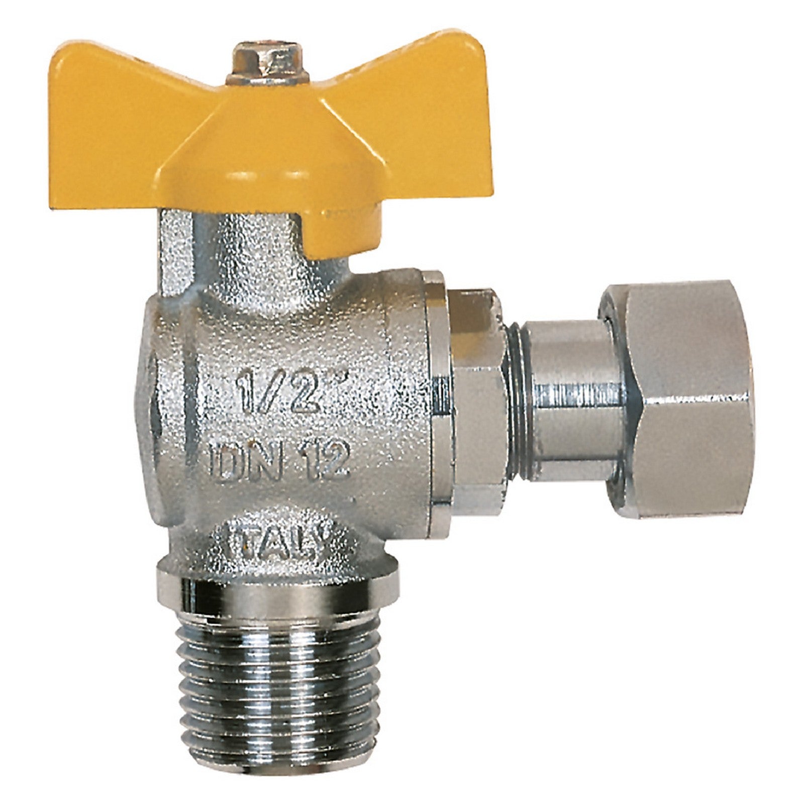 2pz rubinetto a sfera per gas a squadra 1/2 mf cod:ferx.206024nlm