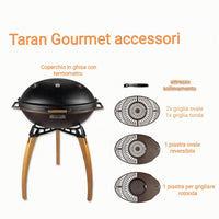 Ignium taran gourmet barbecue di ghisa portatile da giardino terrazzo campeggio