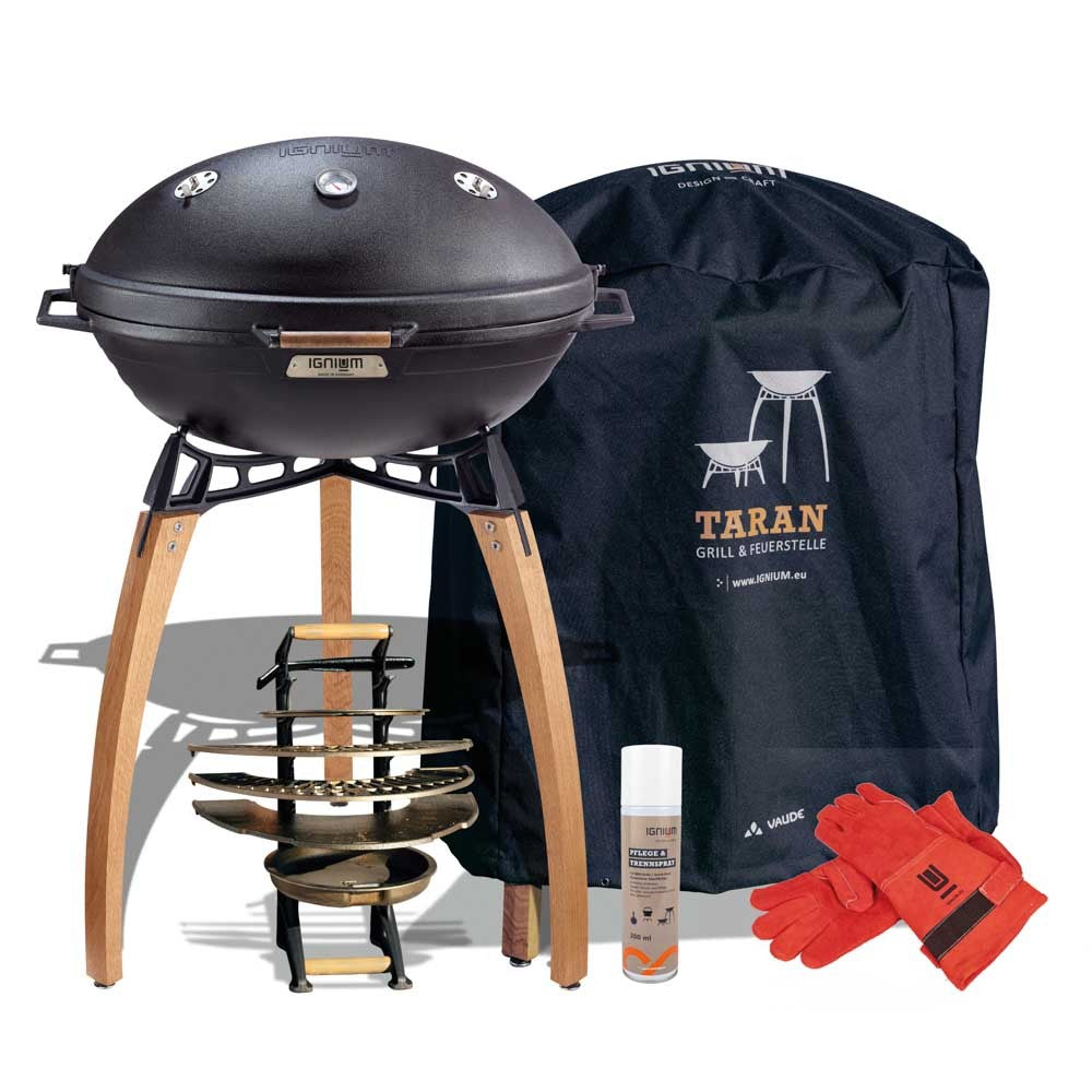 Ignium taran gourmet plus barbecue di ghisa portatile da giardino terrazzo campeggio