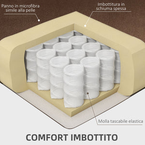 Poltrona Alzapersona Elettrica Massaggiante e Riscaldata 1 Motore 85x94x107 cm in Velluto Marrone