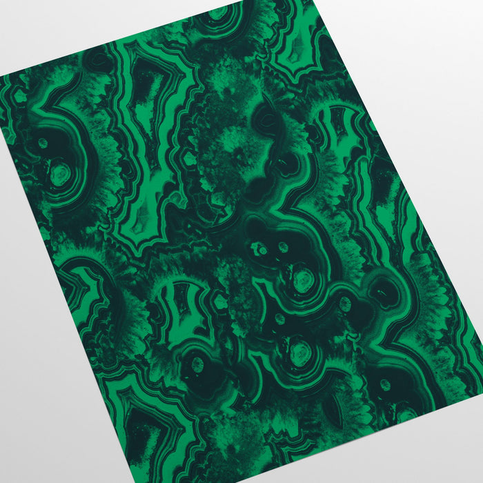 Carta da Parati Malachite Verde Carta Vegana 250x200cm 5,5mq 