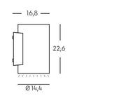 Lampada da parete in alluminio pressofuso con diffusori in vetro trasparente - 20W, 2120 lumen corten