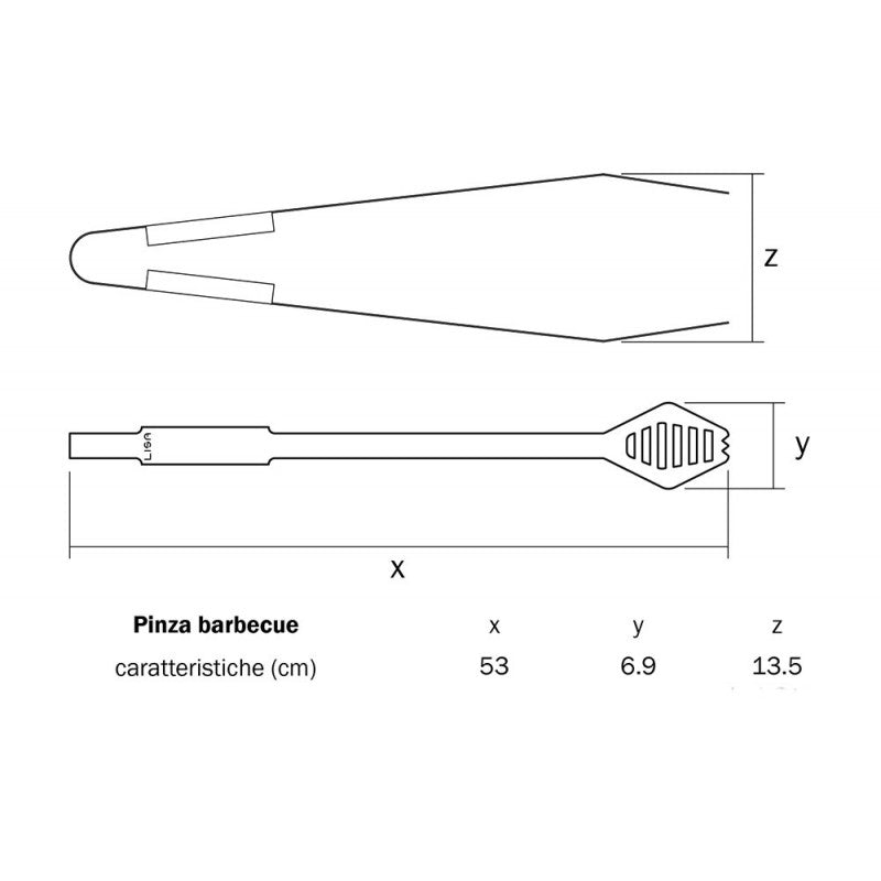 Kit 3 posate barbecue forchettone pinza spatola