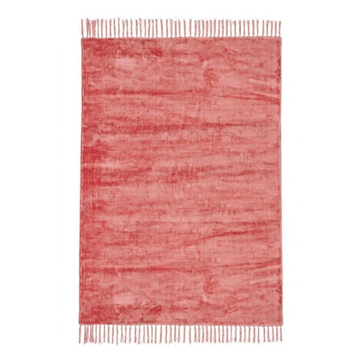 Tappeto in viscosa stile etnico Rosso Corallo BELIZE 160x230 cm