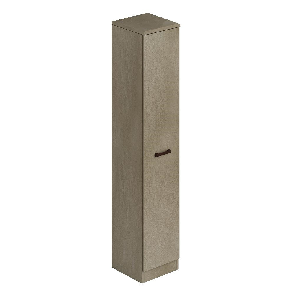 Scarpiera argilla in legno con un’anta e 6 ripiani cm h182x36x38