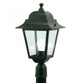 Lampada da esterno in alluminio pressofuso con diffusori in vetro trasparente nero