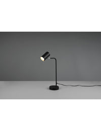 Lampada Da Tavolo Marley Nero E Spot Cilindrico H45 Trio Lighting