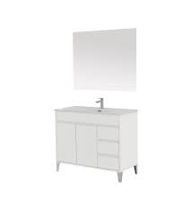 Composizione bagno Linea Mondo colore Bianco due ante tre cassetti 102x47x h85 cm