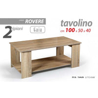 Tavolino basso da salotto rovere cm 100x 50 x 40 h