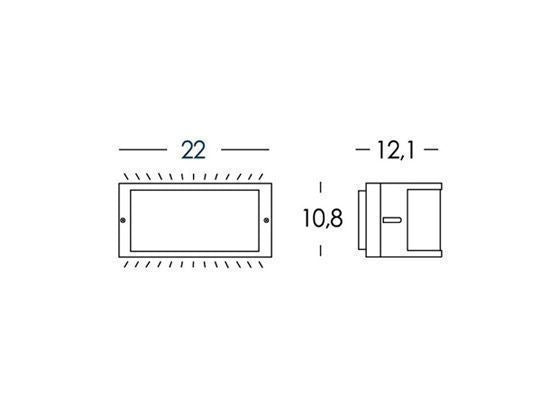 Applique E27  linea bia  grafite