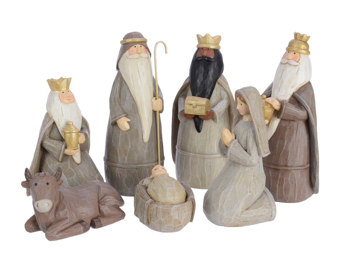 Presepe in poliresina 8,8x9x18,5 cm