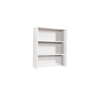 Libreria da appoggio per scrivania 2 ripiani Bianco Frassinato H.105x90x29cm