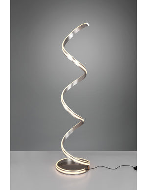 Lampada Da Terra Moderna Yara Spirale Nichel Led Dimmer Trio Lighting