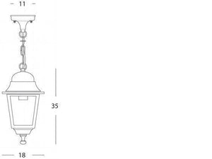 Sospensione E27  linea old  nero