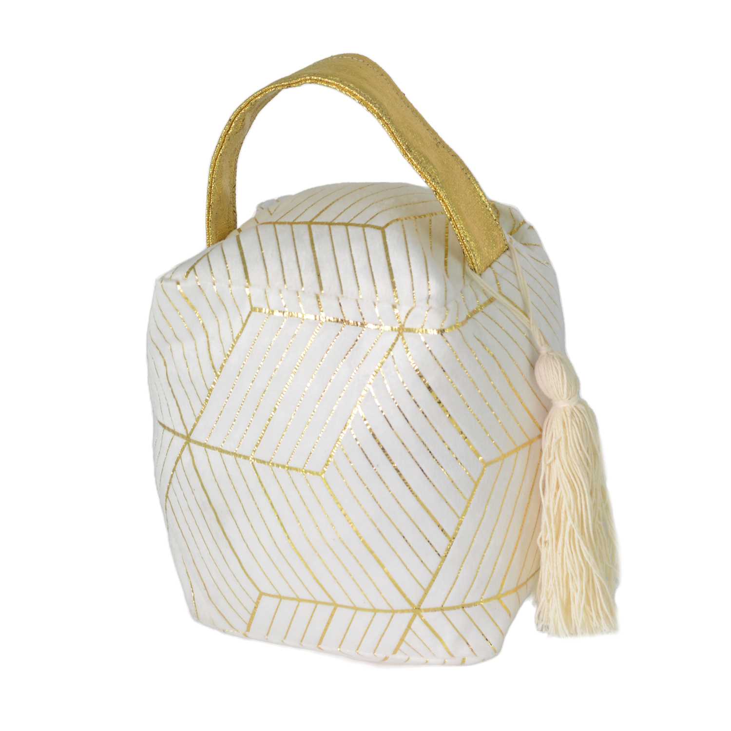 White bag fabric doorstop cm12x10h15-18