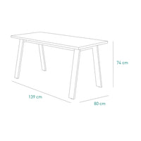 Tavolo fisso LaFabrica da 6 posti - 74.70x139.10x80 cm