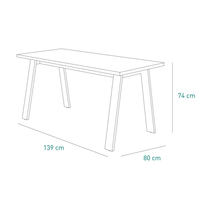 Tavolo fisso LaFabrica da 6 posti - 74.70x139.10x80 cm