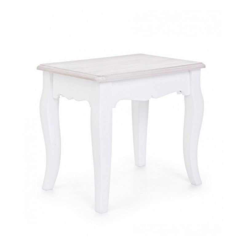 Comodino shabby in MDF Bianco CHARLENE 41x30x h38 cm