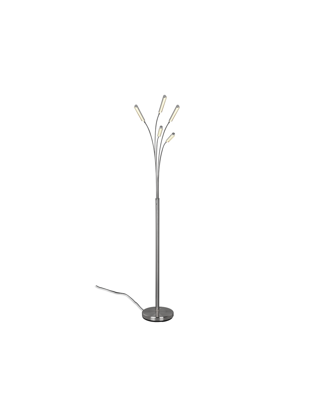 Piantana Reed 5 Archi Led Nichel Opaco H195 cm Trio Lighting