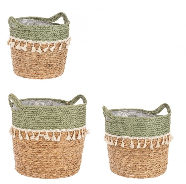 3x Set3 Cesta 2M Bridget To Verde-Naturale