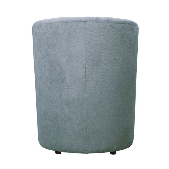 Poltrona in tessuto con pouf estraibile DJERBA Grigio Chiaro 63,5x 62,5x h76 cm