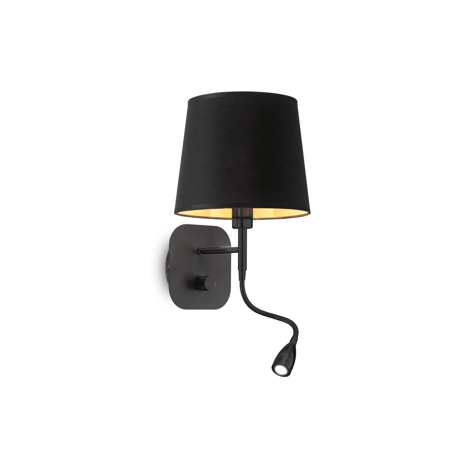 Lampada da parete nero L 180 x H 480 x P 210 mm