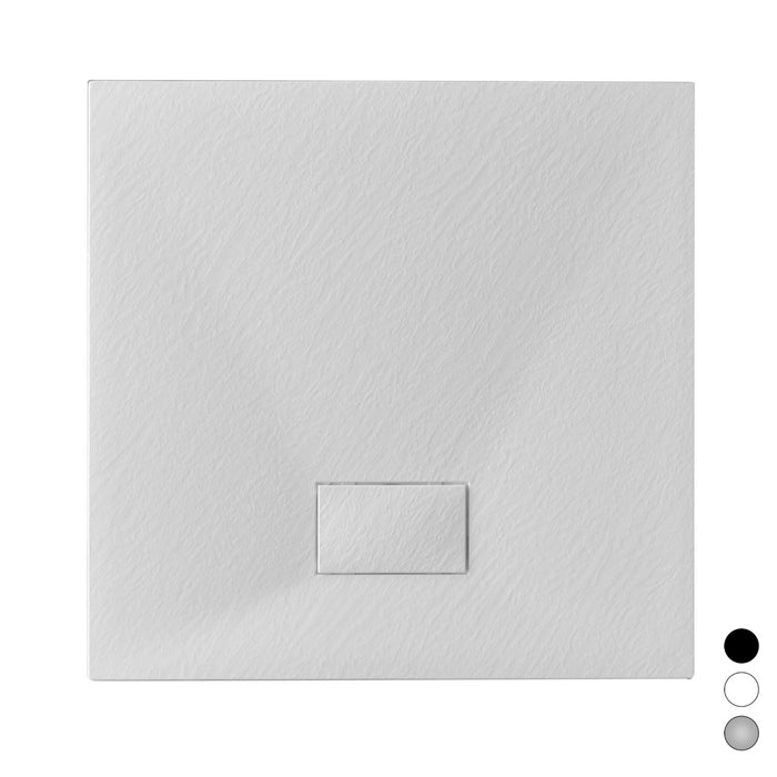 Piatto doccia Stone Essence Slim Quadro grigio 80x80 cm