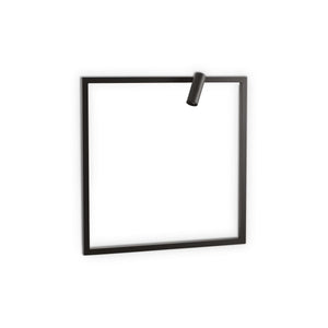 Lampada da parete SYNTESI AP Square nero L610xH600xP150mm